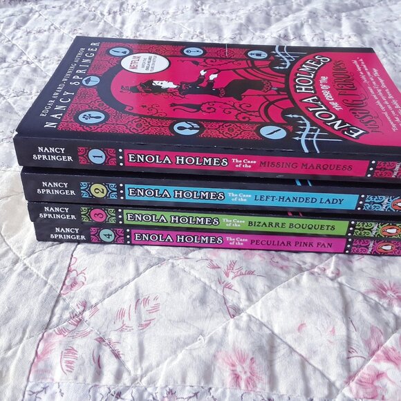 Enola Holmes Mystery Series 4 Books Set By Nancy Springer (Paperback) - Picture 3 of 4